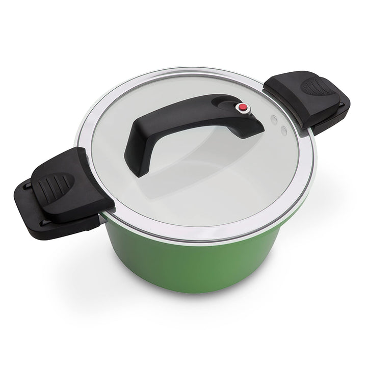 GSW Ceramica Energiespartopf — hochwertiger Kochtopf mit Deckel, ideal für energiesparendes Kochen,