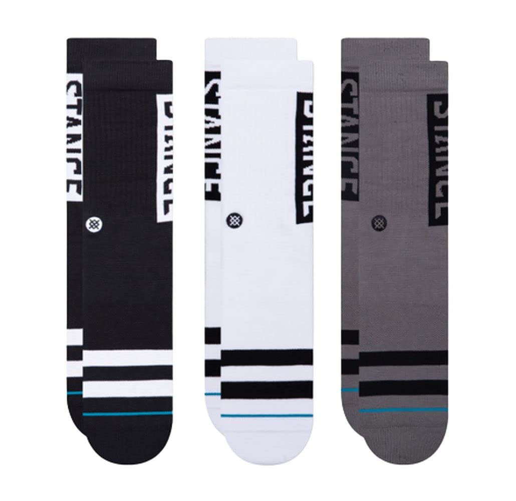 Stance Crew Socken - The OG - 3er Pack M Schwarz/Weiss, M Schwarz/Weiss