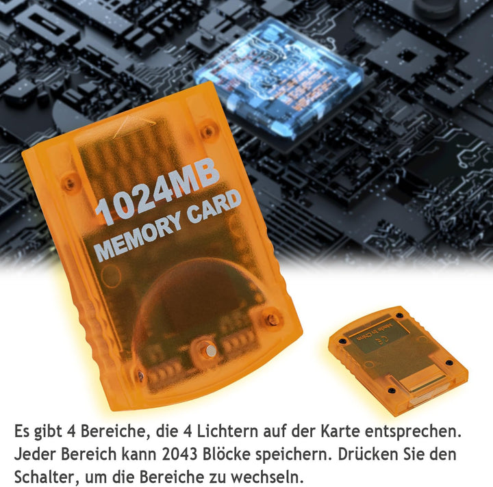 Mcbazel 1024MB Gaming-Speicherkarte für Wii/Gamecube GC-Konsole, 1024MB