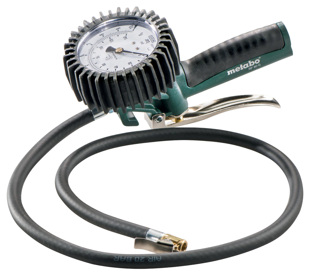 Metabo Druckluft-Reifenfüllmessgerät RF 80 G (602235000) Karton, Arbeitsdruck: 0.5 - 10 bar, Schlauc