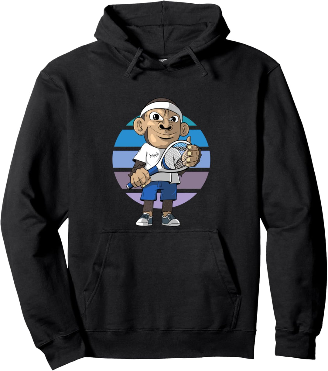 monkä Tennis Affe Tennisspieler Pullover Hoodie