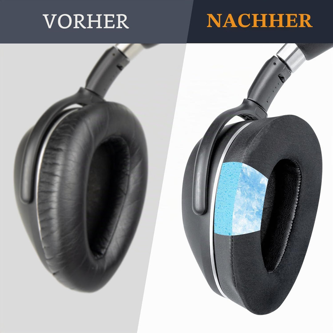 SOULWIT Kühlgel Ersatzpolster Ersatz Ohrpolster für Sennheiser PXC480, PXC550, PXC 550-II, MB660 UC,
