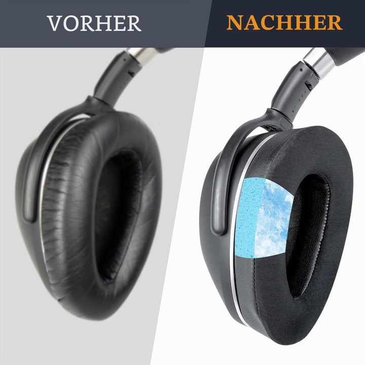 SOULWIT Kühlgel Ersatzpolster Ersatz Ohrpolster für Sennheiser PXC480, PXC550, PXC 550-II, MB660 UC,