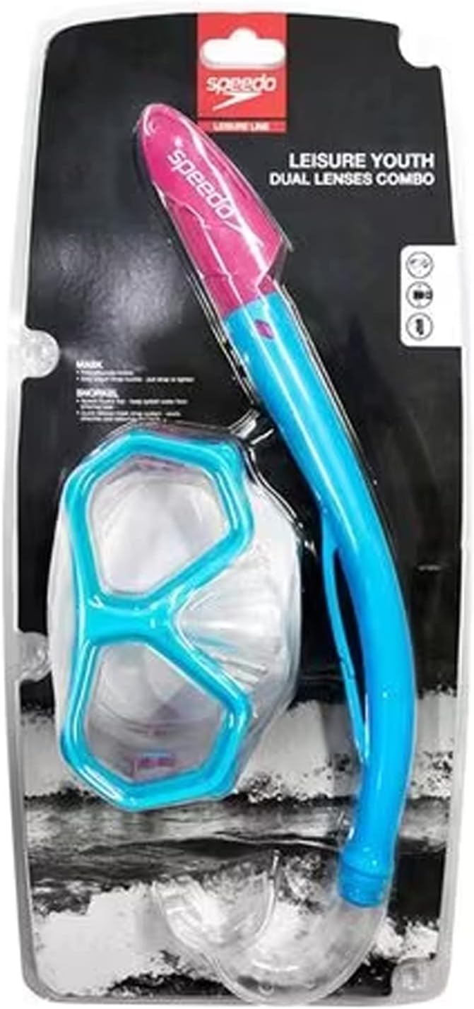Speedo Jungen Leisure Junior Dual Lenses Combo Modern Einheitsgrösse aqua splash/ultra rosa, Einheit
