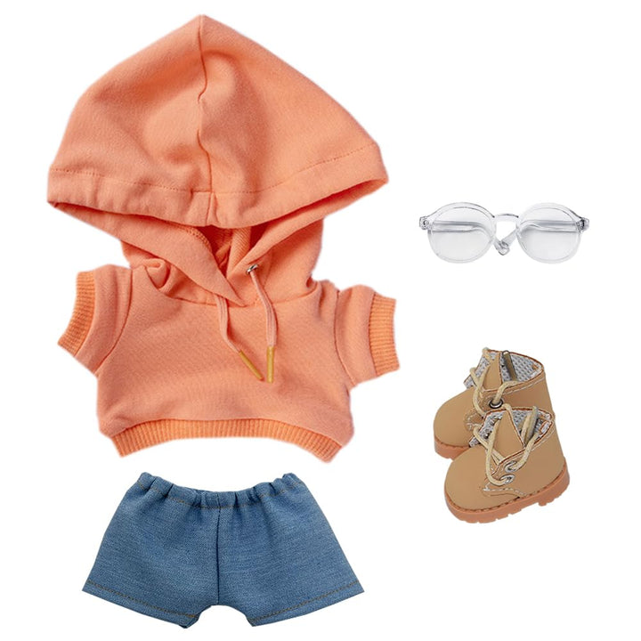 niannyyhouse Lose, solide Kapuzenpullover, Jeans, Brille, hohe Lederschuhe, 10 cm, 15 cm, 20 cm, Plü