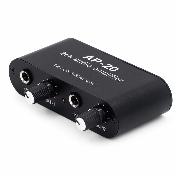Tonvorverstärker, 0-20 DB 2CH 1/4 Zoll 6,5 Mm Tonverstärker DC 5-12 V für Mikrofone