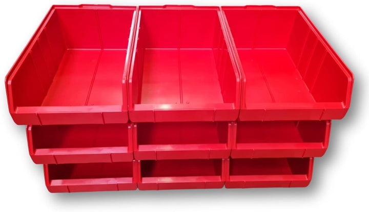 RODOPI 9er Set Stapelboxen, Grösse XL | Sichtlagerkästen 489x304x185mm | Robuste Lagerboxen für Werk