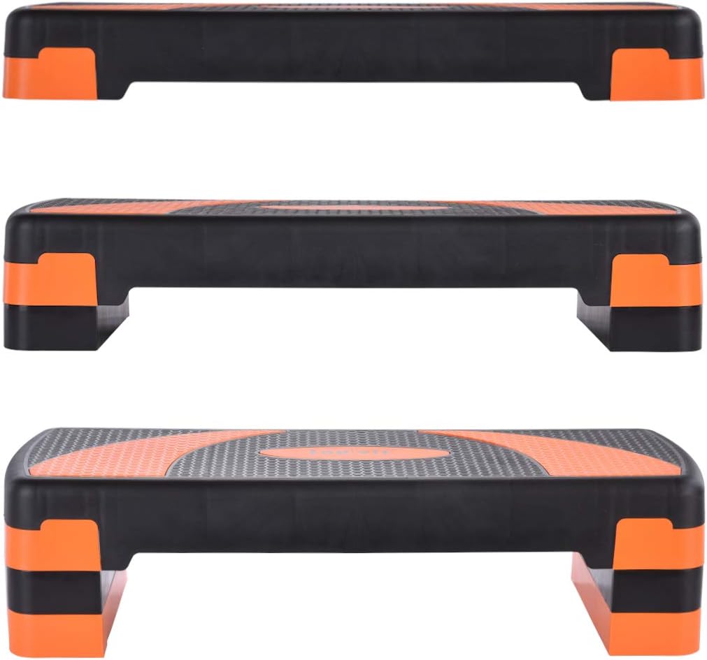 top vit Step.compact I Aerobic Steppbrett für das Workout Zuhause I höhenverstellbarer Stepper bis 1