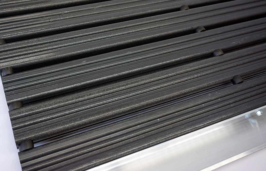 ASTRA Fussmatte aussen Super Brush - Türmatte aus Aluminium - Alu Schmutzfangmatte innen - extrem st