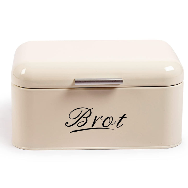 Theo&Cleo Brotkasten mit Deckel, Grosser Knäckebrot Box aus Metall, Brotaufbewahrungsbox Bread box,