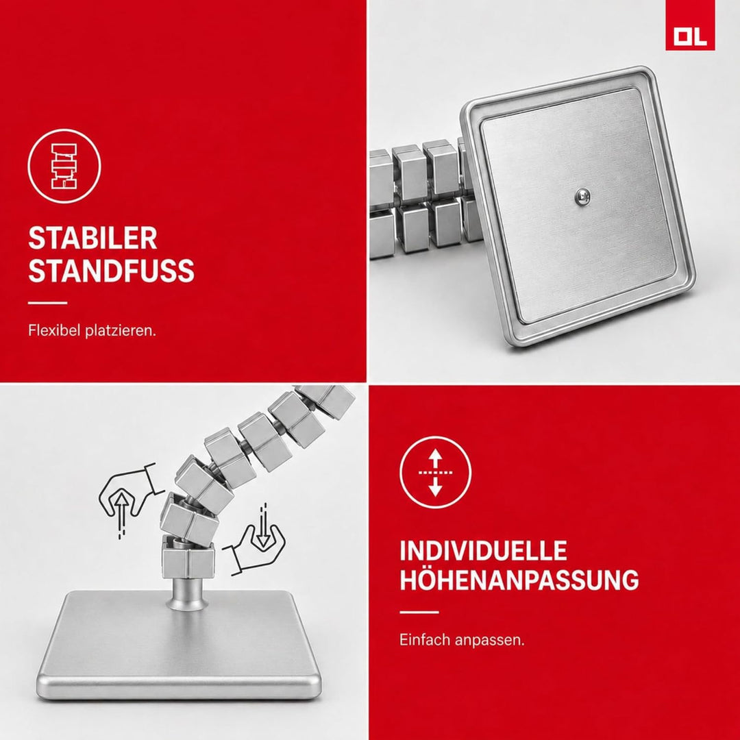 Kabelführung eckig Kuba Slim Line Länge:1260 mm Kabelschlauch Made in Germany (Silber), Silber