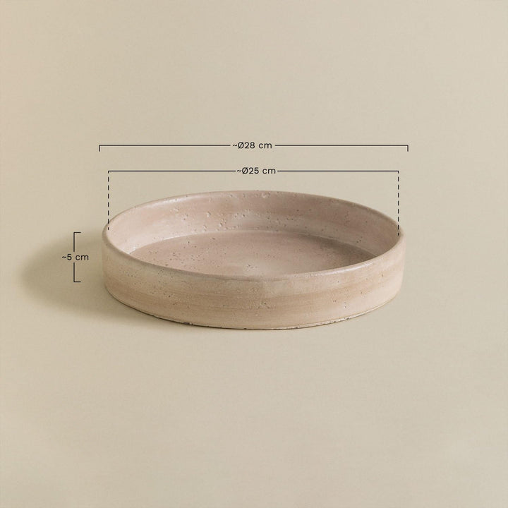 SKLUM Dekorative Tablett aus Zement Geldart - Ø28 cm, Ø28 Cm