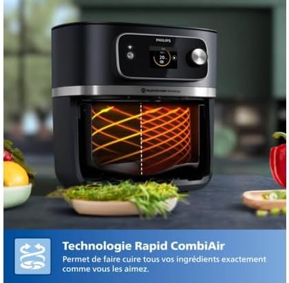 Friteuse Philips Séries Airfryer Combi XXL HD9880/90 Noir
