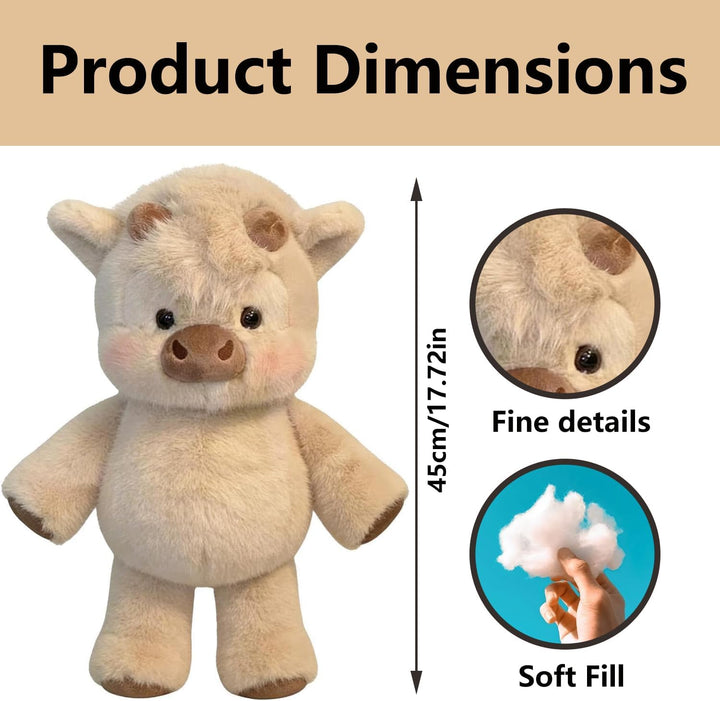 45CM Running Plushies, Kuh Kuscheltier Running Cow Plüschtier, Zoomie Running Plush Cow Stofftier, N