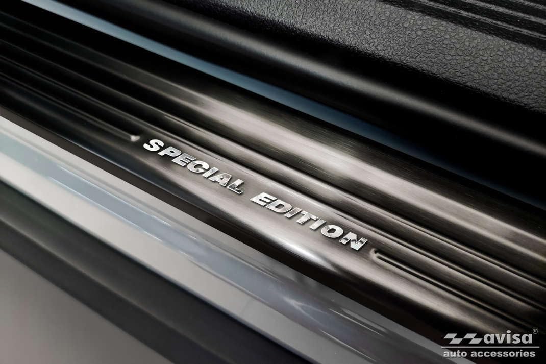 Avisa Black Stainless Steel Door sill Protectors Compatible with Nissan Qashqai III 2021- - 'Special