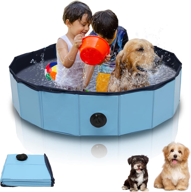 Vigevee Hundepool für Kleine Hunde 80x20cm Hundepool fur Grosse Hunde Hundebadewanne Hunde Planschbe