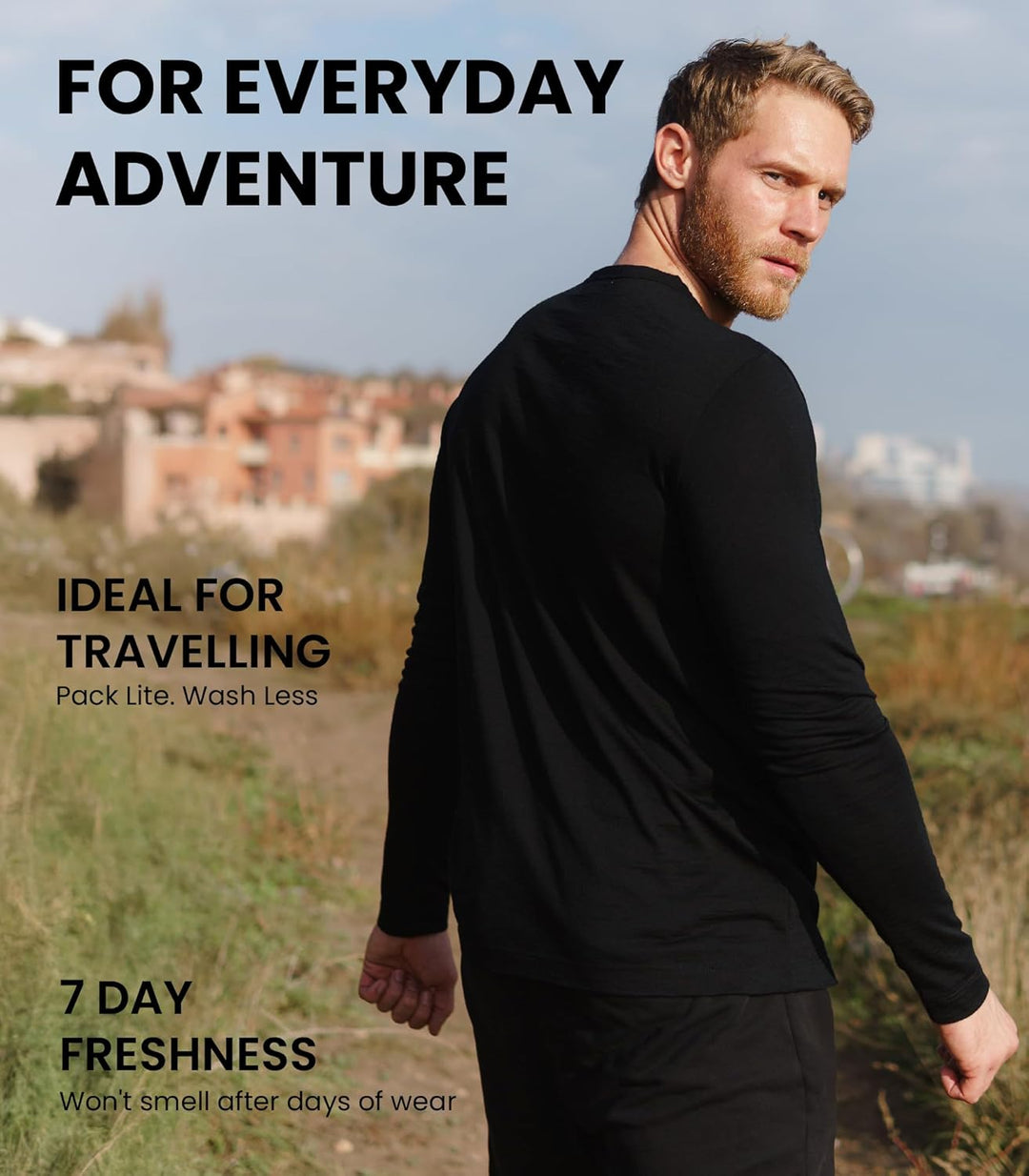 Merino.tech 100% Merino Unterwäsche Herren Set - Leicht, Mittelgewicht, Thermounterwäsche Merinowoll