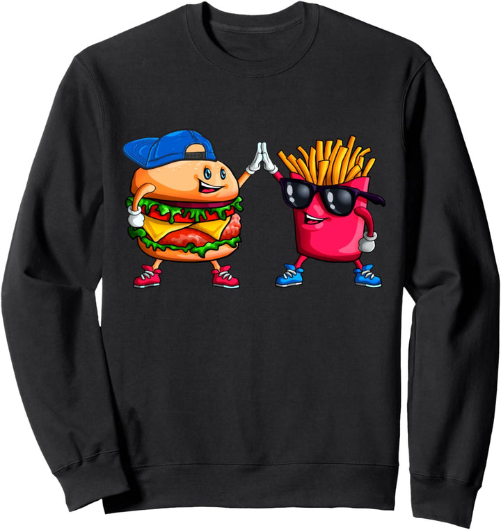 Coole High Five Hamburger Fries Friends Lustige Kombi-Snacks Sweatshirt