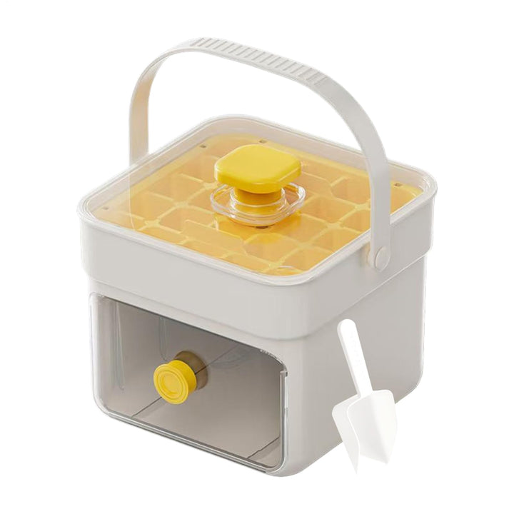 Ice Molds, Ice Maker with Handle Lid, 5.98 x 5.59 x 5.08 Inches Press-Typ Double Layer Design, Kitch