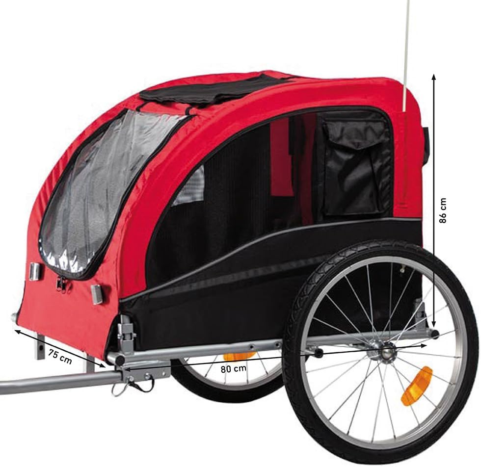 Nobby 62397 Fahrradanhänger SENLIMA L, B 75 x H 86 x L 80/145 cm, bis zu 35 kg