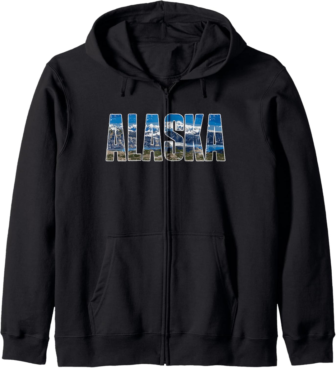 Alaska Travel Shirt, Alaskan Landscape and Glaciers Kapuzenjacke