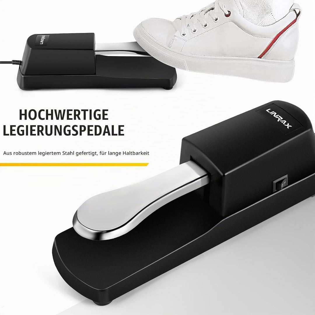 LP1 Keyboard Sustain Pedal, Universal Klavier Pedal mit Polaritätsschalter für E-Piano, E-Keyboard,
