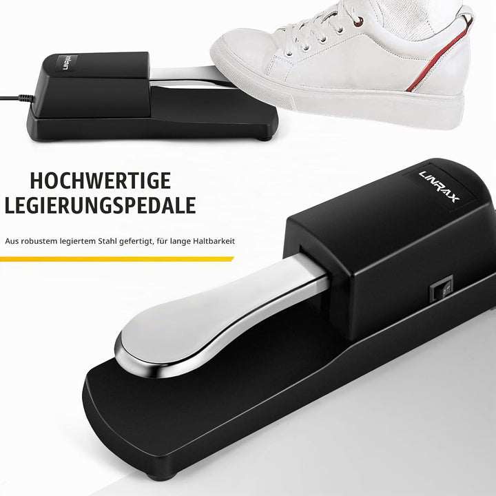 LP1 Keyboard Sustain Pedal, Universal Klavier Pedal mit Polaritätsschalter für E-Piano, E-Keyboard,