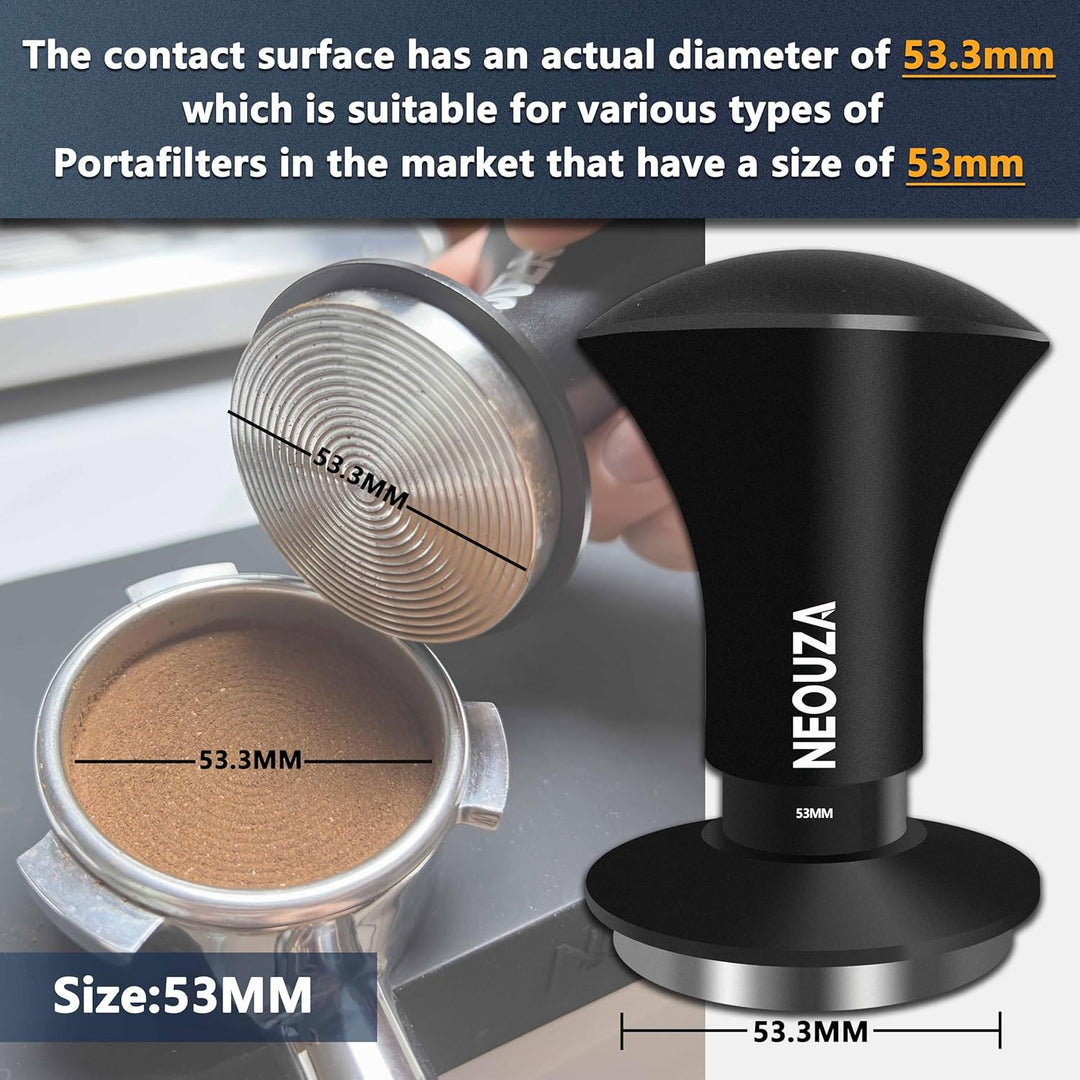 NEOUZA Espresso Tamper V2 Dual Calibrated Spring Loaded for Coffee Machine Siebträger, Anti Pressure