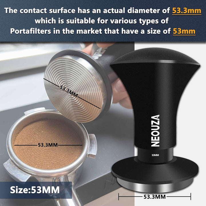 NEOUZA Espresso Tamper V2 Dual Calibrated Spring Loaded for Coffee Machine Siebträger, Anti Pressure