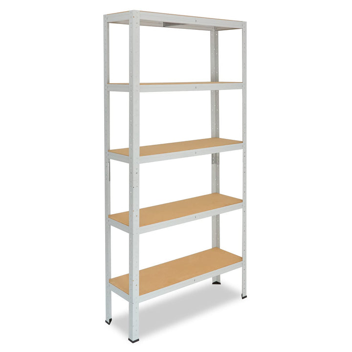 shelfplaza® 180x70x30cm OFFICE Lagerregal Büro Schwerlastregal lichtgrau/Metall Regal Büro mit 5 Böd