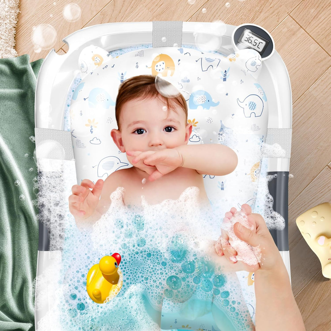 KIDIZ® Baby Badewanne | Babywanne platzsparend & faltbar | Badebecken Duschwanne für Neugeborene Kle