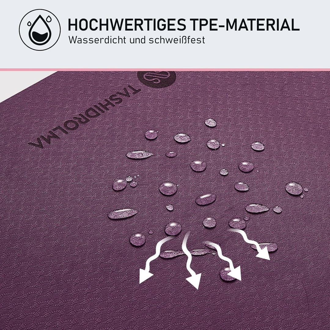 Yogamatte Rutschfest, Gymnastikmatte Mit Tragegurt, Sportmatte Für Fitnessstudio, Zuhause, Reisen, 1