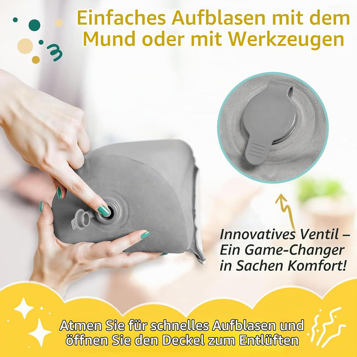 Bettschutzgitter Für Kinder, Aufblasbarer Rausfallschutz Bett Reise, Schutzkissen Bed Bumper mit rut