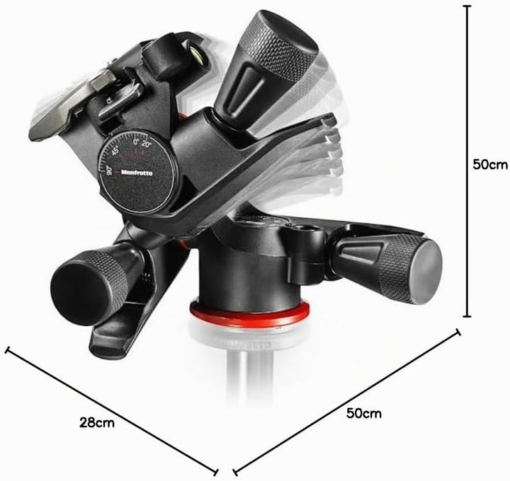 Manfrotto 3-Segment Stativ Kit mit 3-Wege-Neiger aus Aluminium, Fotostativ mit Move Quick Release Sy