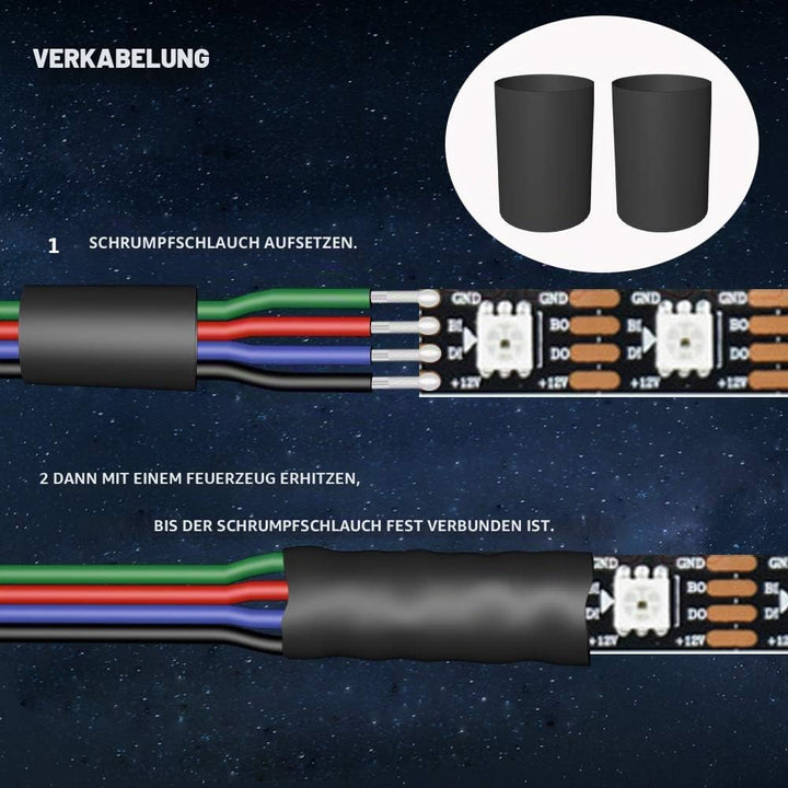CARLITS 30M 22 AWG 4 Adriges RGB Verlängerungs Kabel Draht Leitung, 12/24V DC 4x0.3mm² 100ft LED Leu