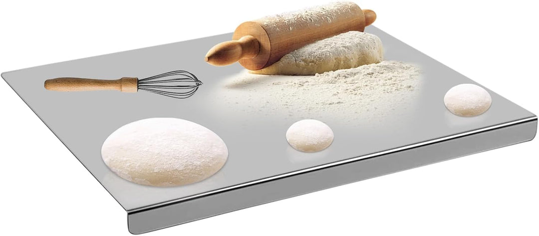 Edelstahl-Schneidebrett 30 x 40cm,Küche Schneidbrettchen,Schweres Schneidebrett zum Kochen, Backen B