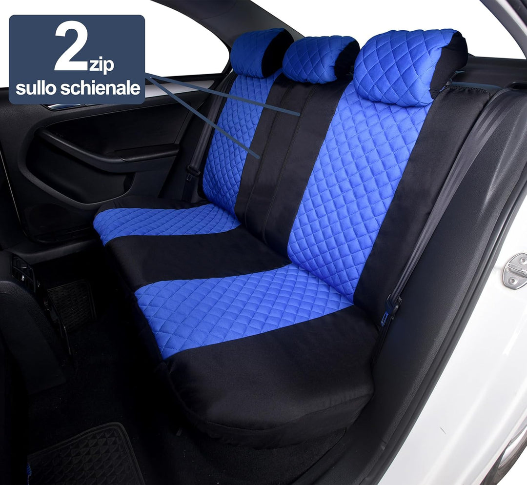 Auto Accessori Lupex A23 Universal Auto Sitzbezug Schonbezüge Vorne Hinten (Komplett-Set zweifarbig,