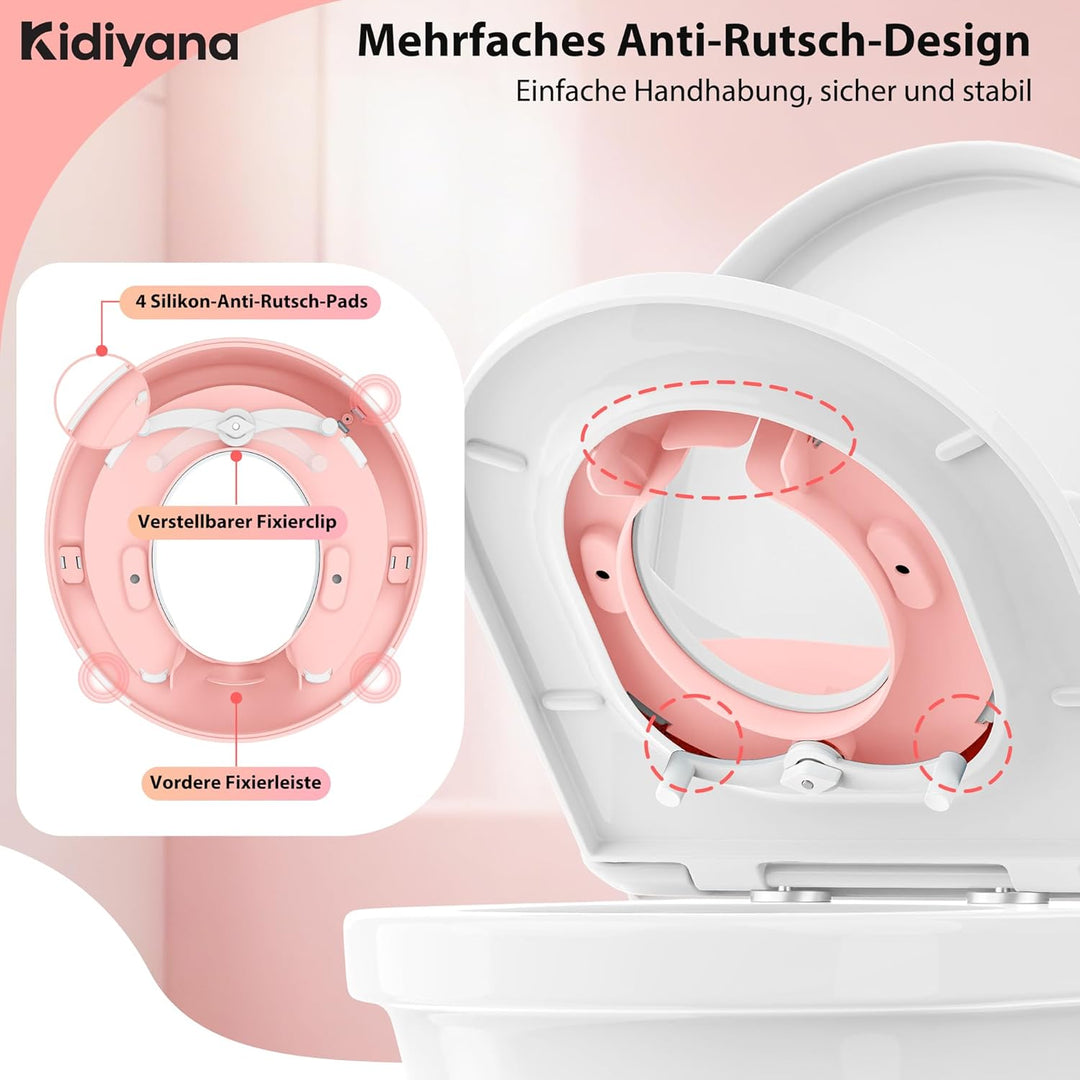 Toilettenaufsatz für Kinder, Kinder Toilettensitz mit weichem, abnehmbarem Sitzpolster, rutschfester