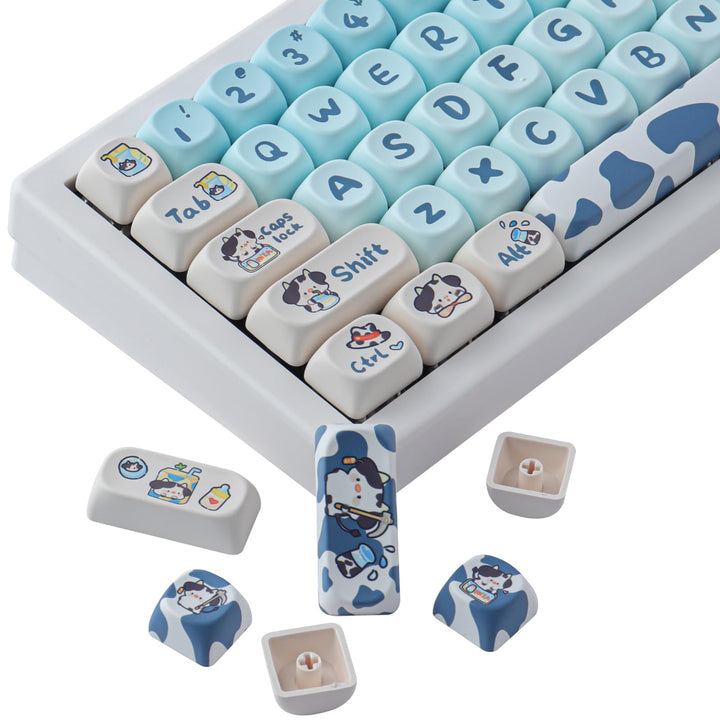 JOMKIZ 142 Keys Keycaps,MOA Profile Keycaps Dye Sublimation Customized ANSI Layout Keycaps Set Compa
