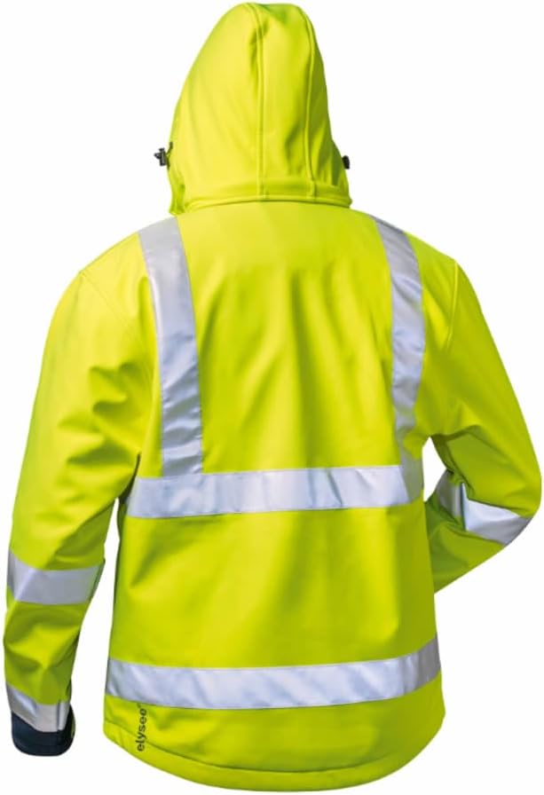 *SAM* WARNSCHUTZ-SOFTSHELLJACKE ELYSEE GELB/MARINE, EN 471/3