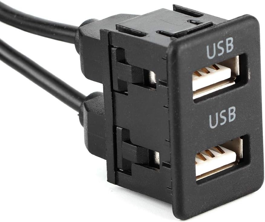 KIMISS Auto USB-Verlängerungskabel mit Dual-USB-Anschlüssen,1,5 M Dual-USB-Armaturenbrett-Kabeladapt