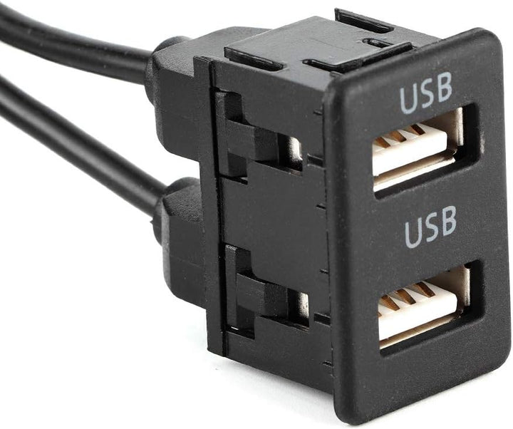 KIMISS Auto USB-Verlängerungskabel mit Dual-USB-Anschlüssen,1,5 M Dual-USB-Armaturenbrett-Kabeladapt