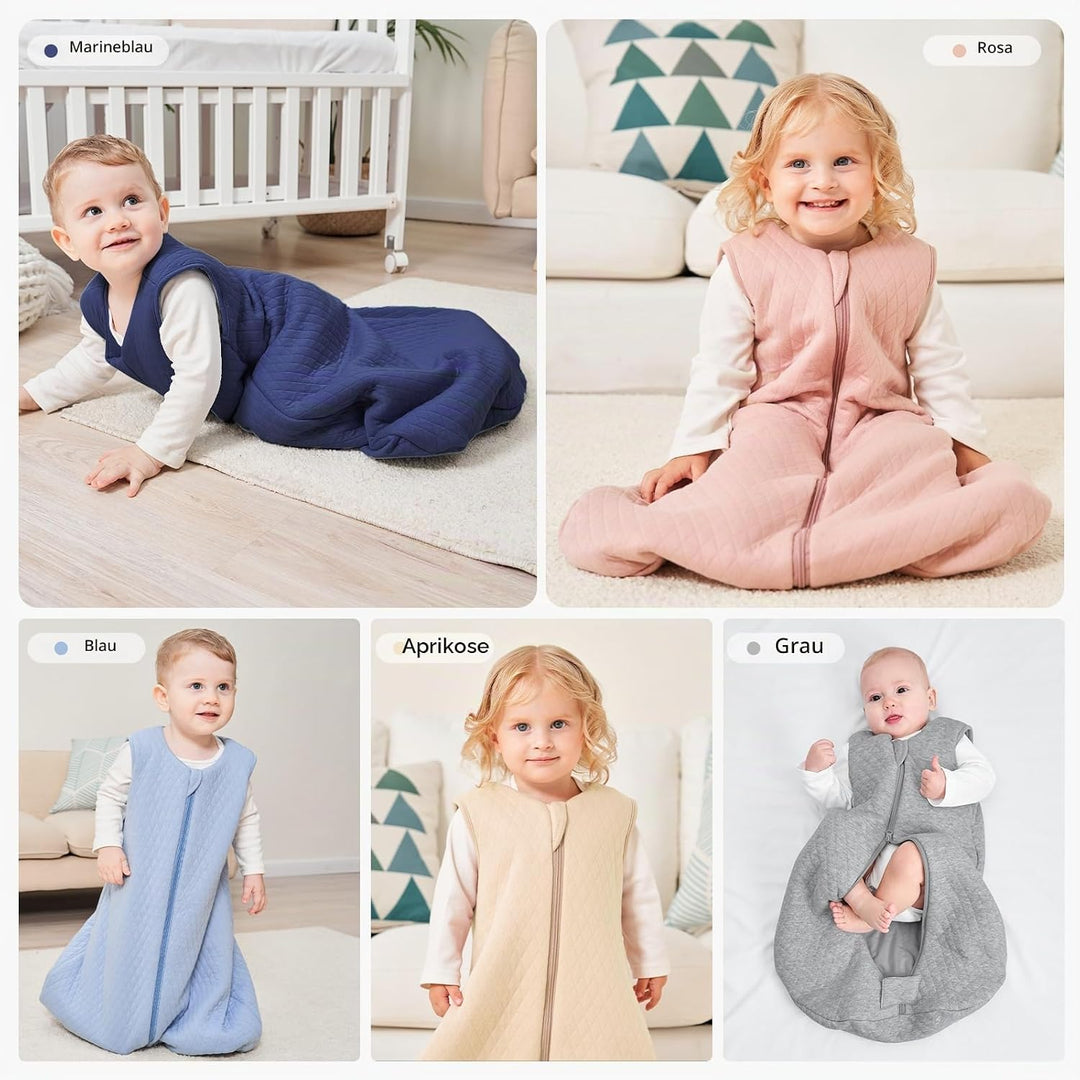 Yoofoss Schlafsack Baby Winter 2.5 Tog - 84cm/12-18 Monate Winterschlafsack Baumwolle Babyschlafsack
