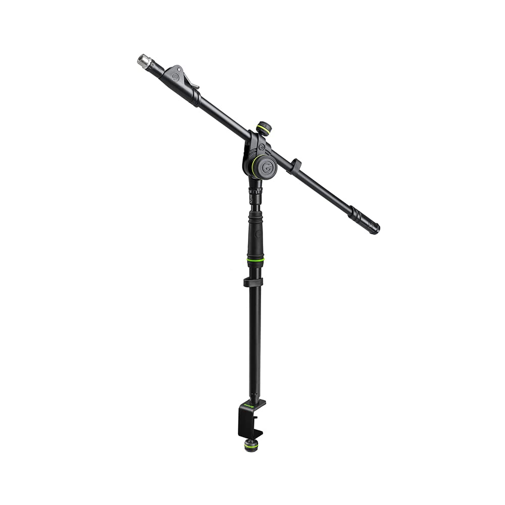 Gravity MS 0200 SET1 Mikrofonstange für Tischmontage inkl. Tischklemme und Galgen Stange, Tischklemm