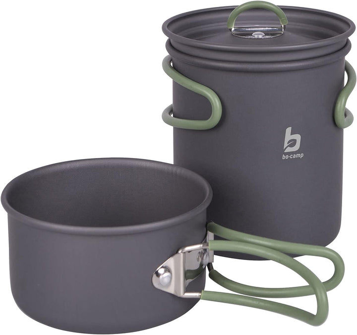 Bo-Camp Alu Kochset 2-teilig Camping Koch Geschirr Trekking Topf Outdoor Pfanne