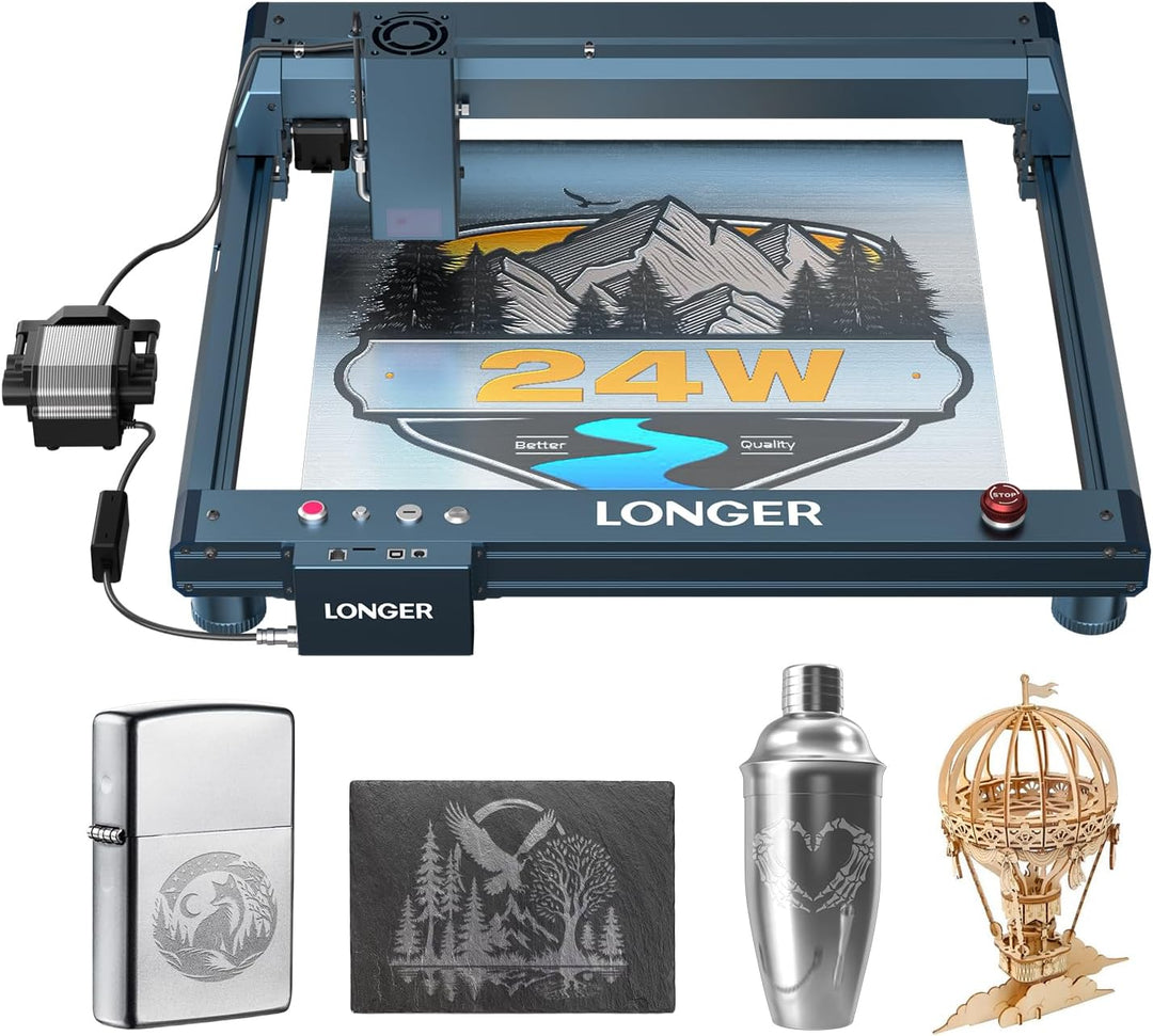 Longer Laser B1 20W – Lasergravierer mit automatischer Luftunterstützung, ideal für DIY-Arbeiten auf