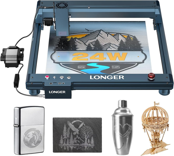 Longer Laser B1 20W – Lasergravierer mit automatischer Luftunterstützung, ideal für DIY-Arbeiten auf