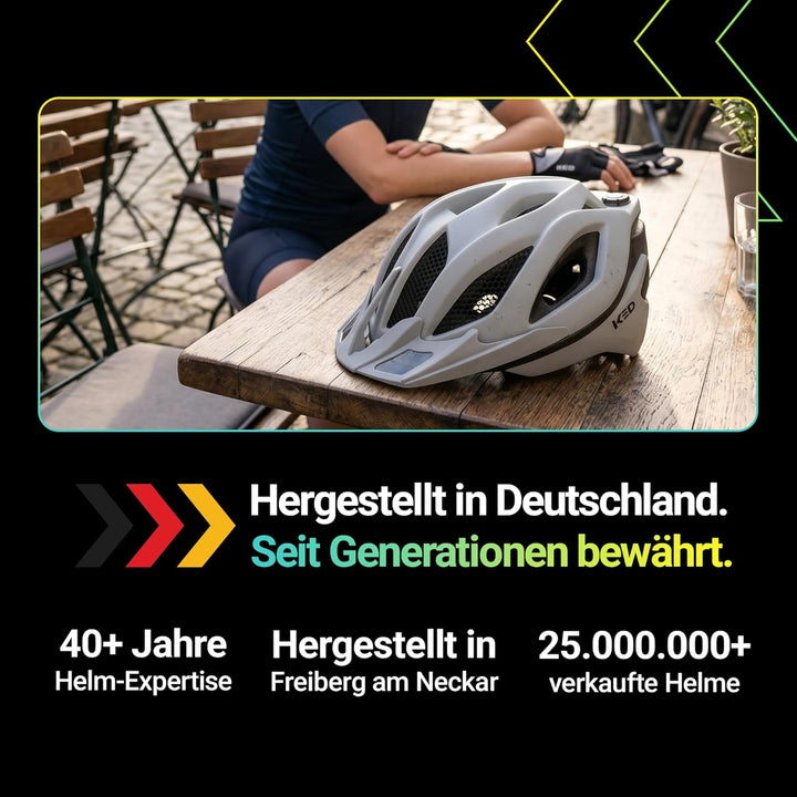 KED Spiri II Trend Fahrradhelm, Grey Matt, L (55-61cm)