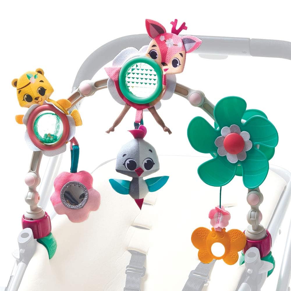 Tiny Love Sunny Stroll, Kinderwagen Spielbogen, Flexibler Spielbogen mit 6 Spielfiguren, 0M +, Tiny