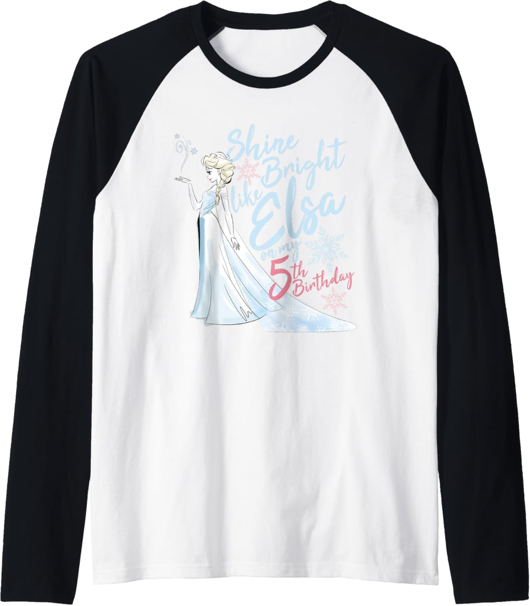 Disney Frozen Elsa Shine Bright On My 5th Birthday Raglan